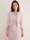 Phase Eight Isabella Bow Detail Jacket, Antique Rose