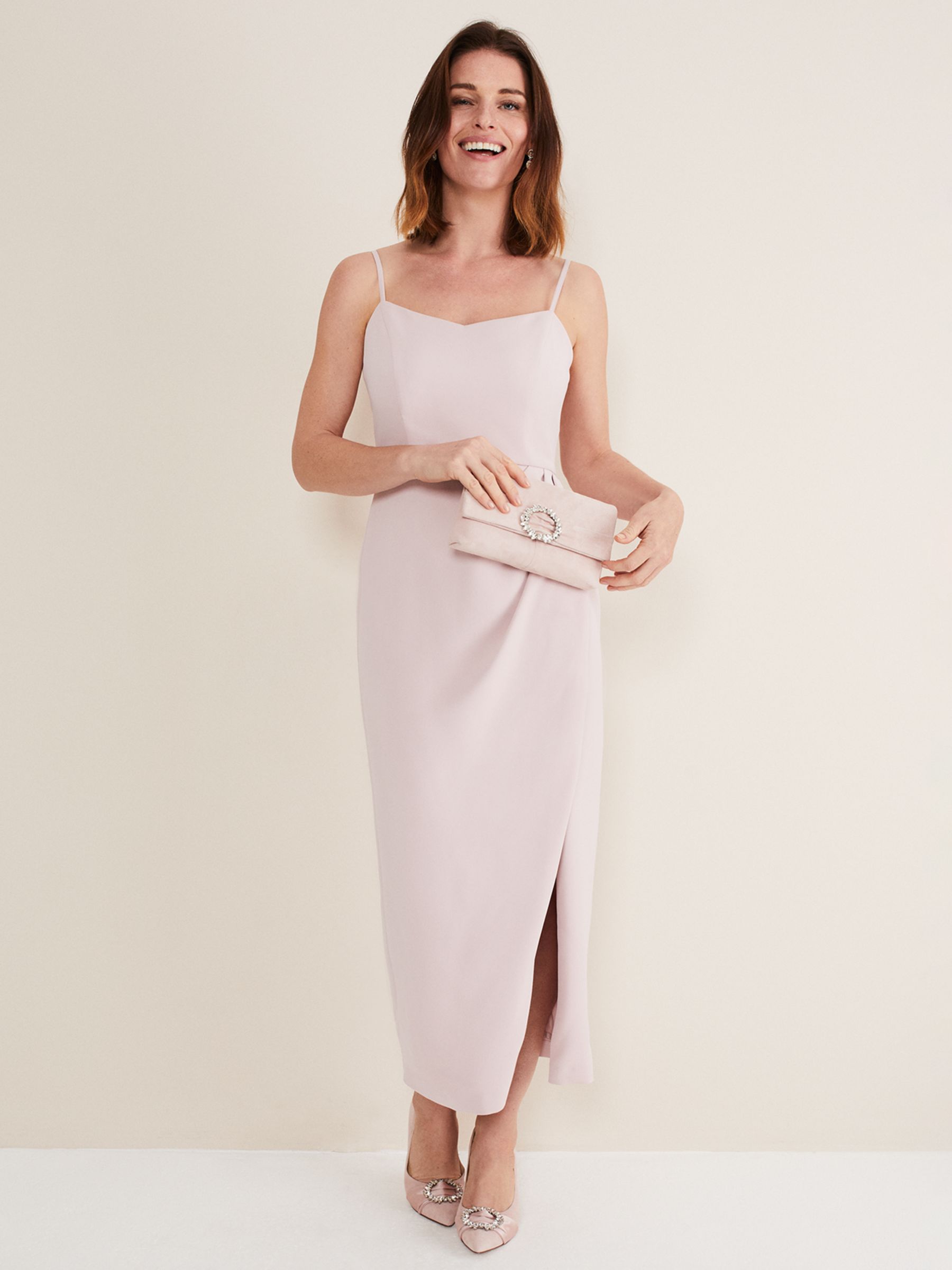 Buy Phase Eight Adeline Double Layer Maxi Dress, Antique Rose Online at johnlewis.com