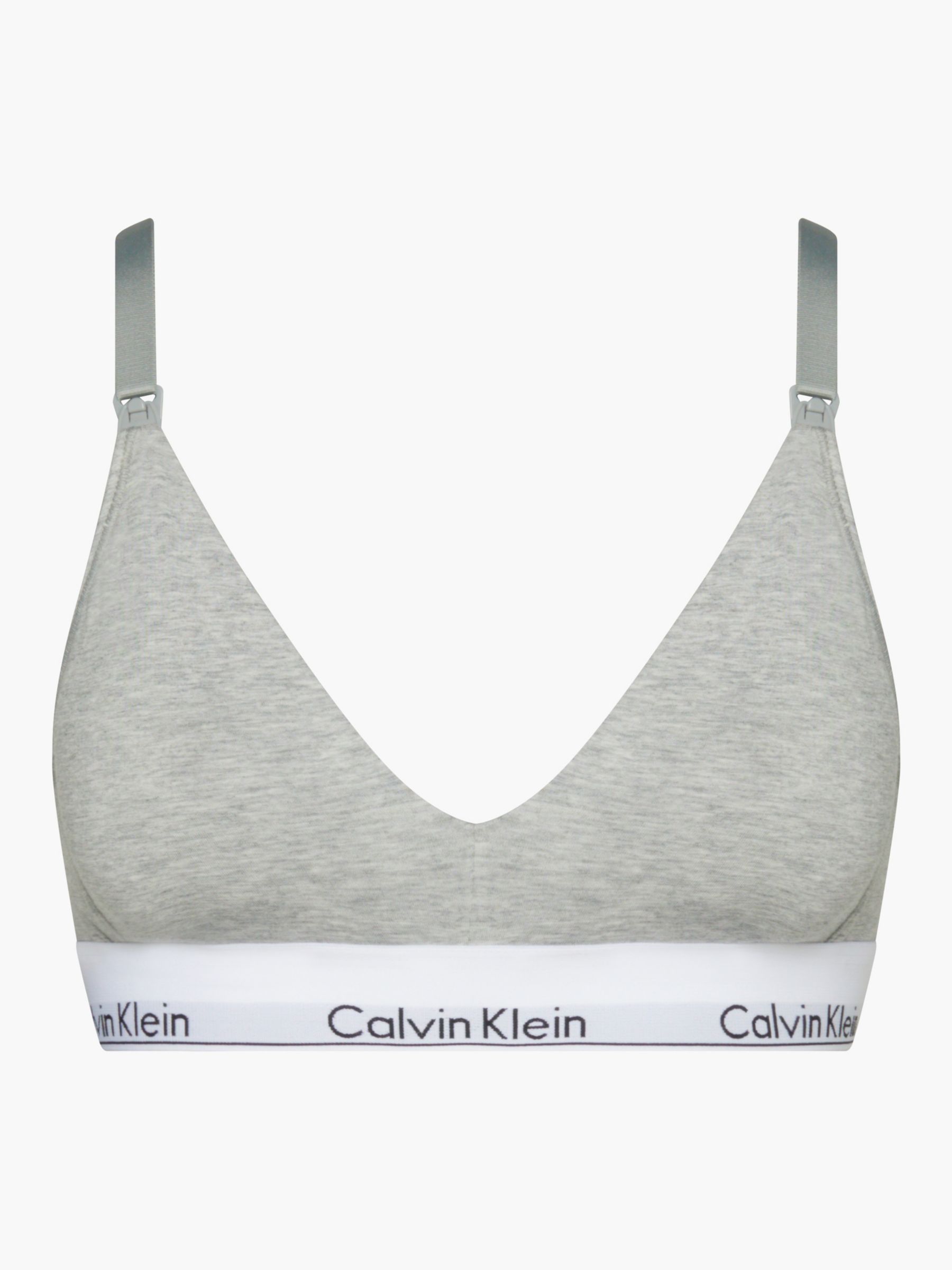 Calvin Klein Modern Cotton Maternity Bra, Grey Heather at John Lewis ...