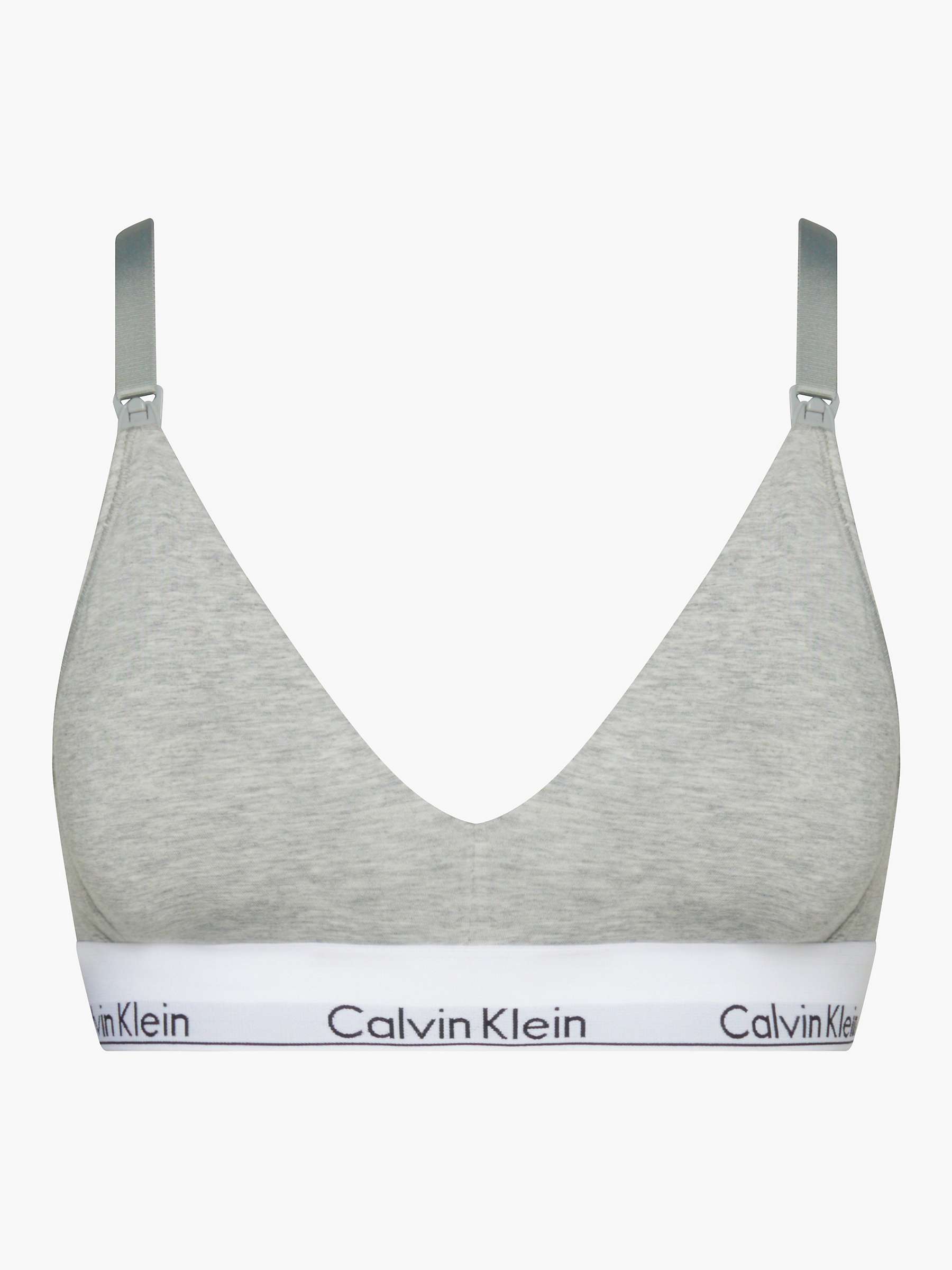 Calvin Klein Modern Cotton Maternity Bra, Grey Heather at John Lewis &  Partners