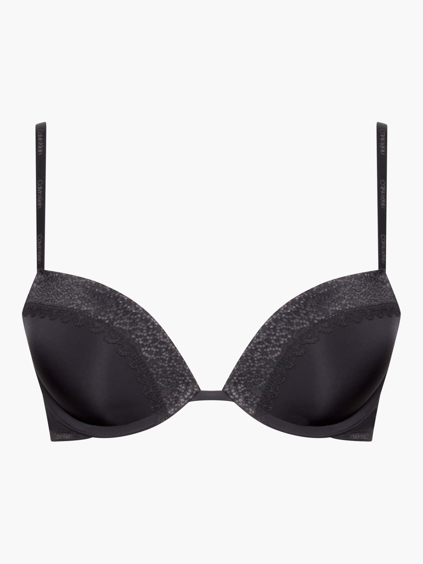 Calvin Klein Women's Perfectly Fit Flex Push Up Plunge Bra In Black | QF5613