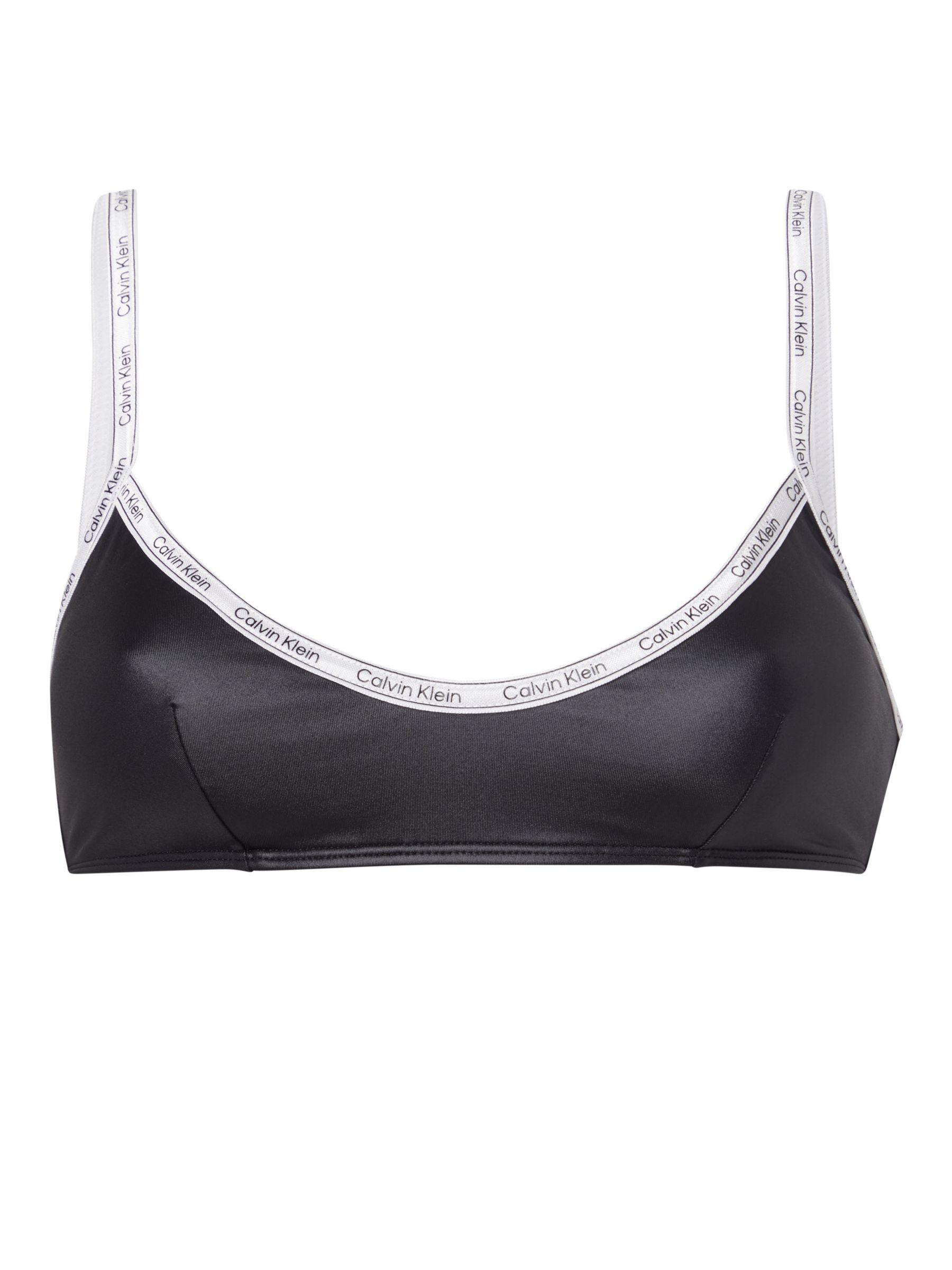 Calvin Klein Bralette Bikini Top, Black at John Lewis & Partners