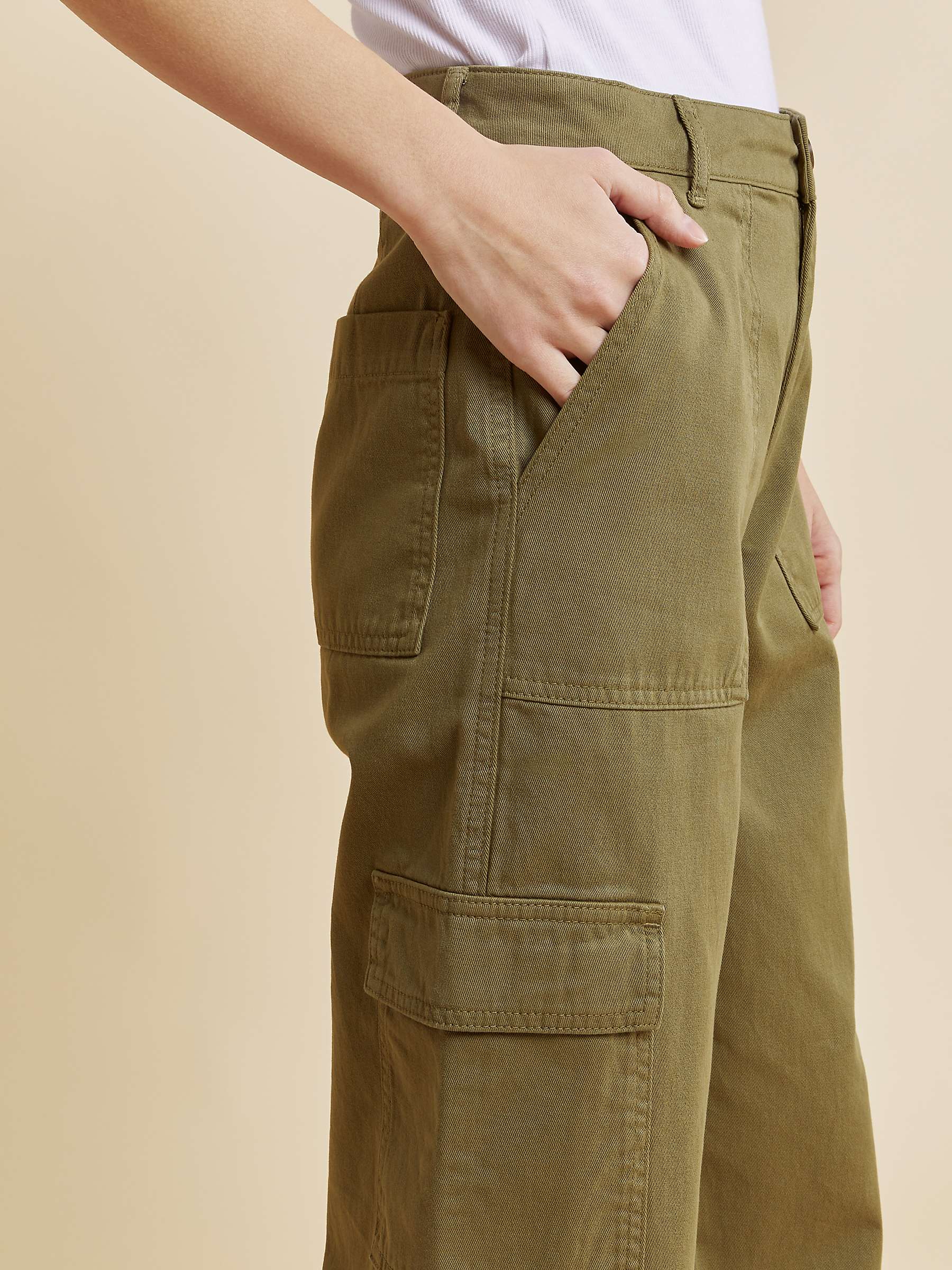 Buy Albaray Military Pocket Organic Cotton Trousers, Olive Online at johnlewis.com
