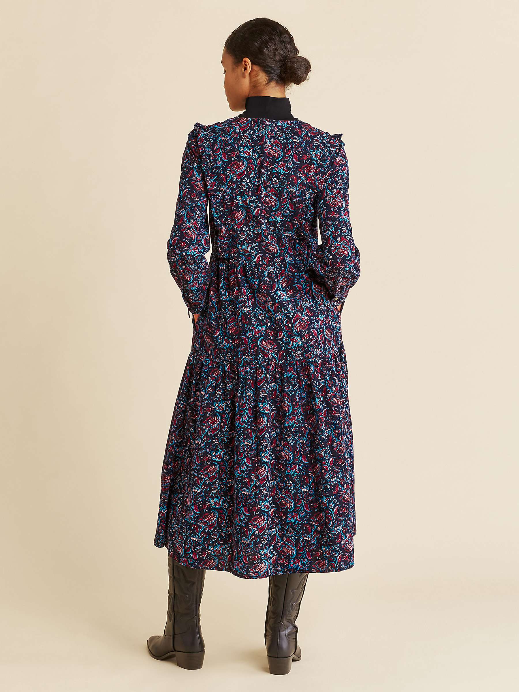 Buy Albaray Paisley Cotton Dress, Blue/Multi Online at johnlewis.com
