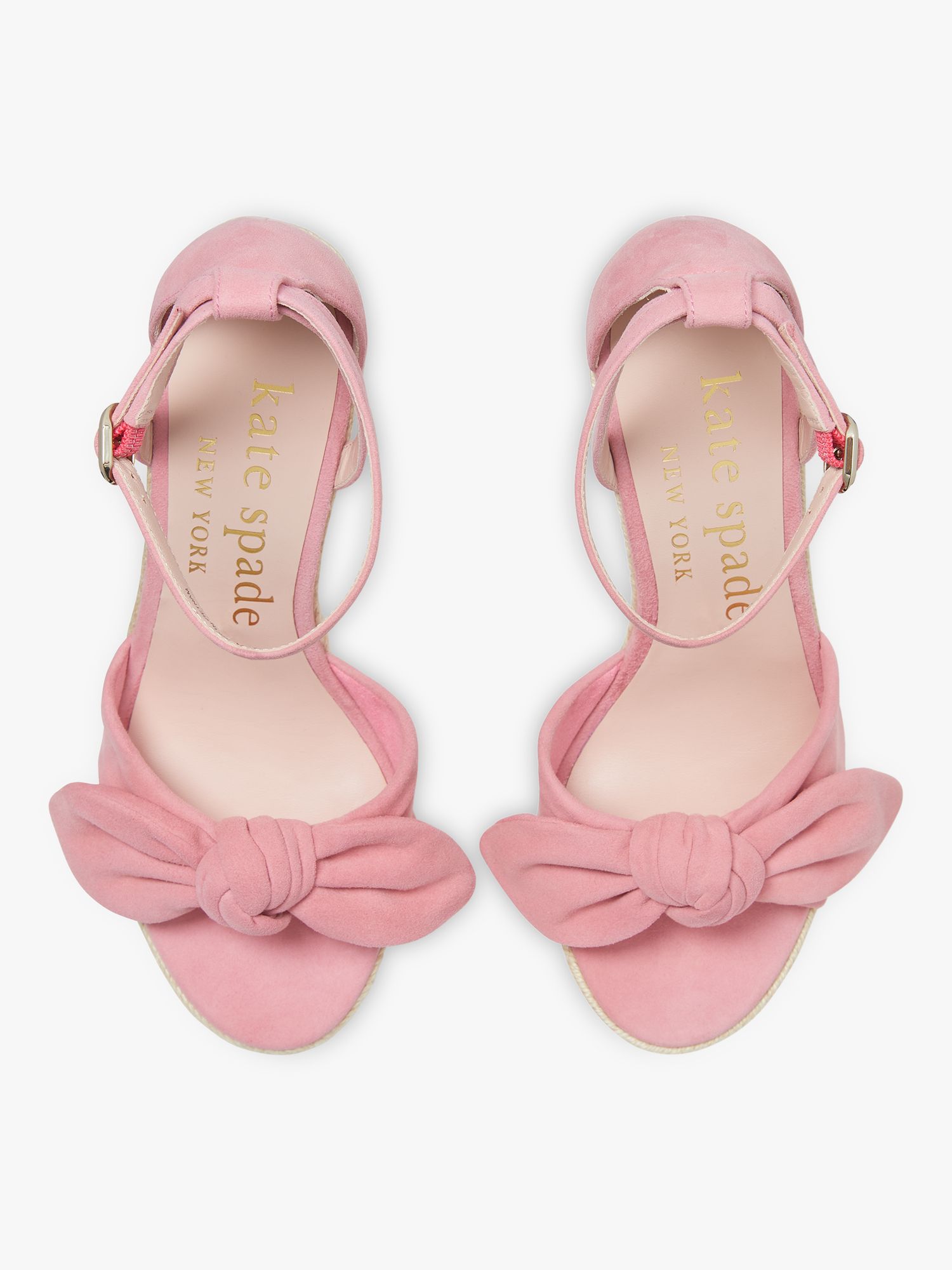 kate spade new york Tianna Bow Wedge Sandals, Rose Otto at John Lewis &  Partners