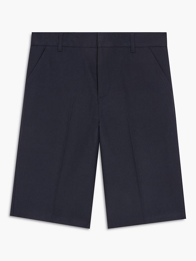 John Lewis Kids' Adjustable Waist Regular Length School Shorts, Navy at ...