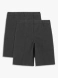 John Lewis ANYDAY Kids' Adjustable Waist School Shorts, Pack of 2