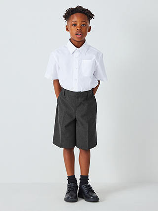 John Lewis ANYDAY Kids' Adjustable Waist School Shorts, Pack of 2