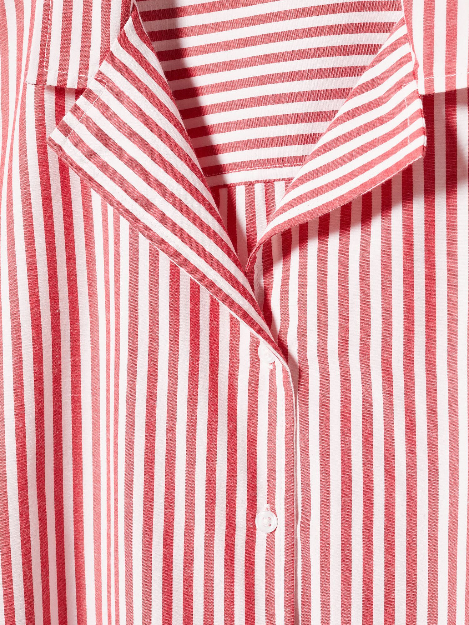 Mango Stripe Crop Blouse, Red at John Lewis & Partners