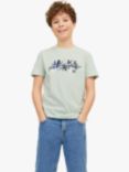 Jack & Jones Kids' Palm Tree Logo T-Shirt, Pale Blue