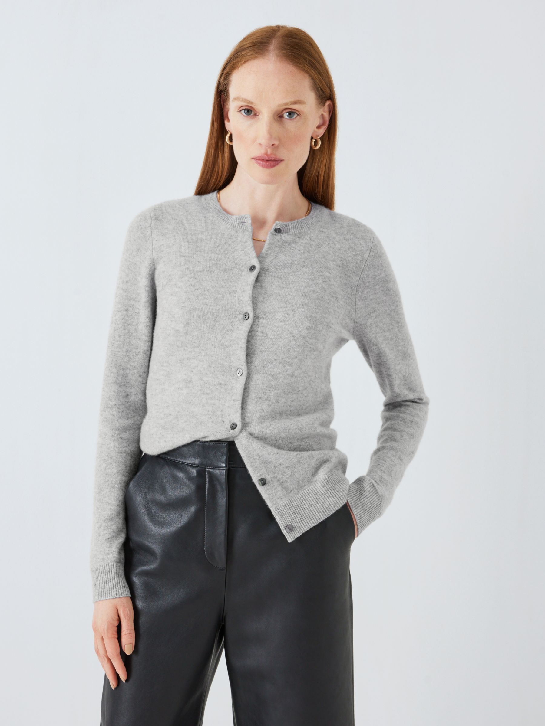 KNIT CARDIGAN WITH SHORT SLEEVES - Mid-gray