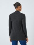 John Lewis Ultra Light Edge to Edge Cashmere Cardigan, Charcoal