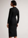 Ted Baker Hattei Zip Front Midi Dress, Black