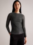 Ted Baker Genini Glitsy Long Sleeve Top, Black