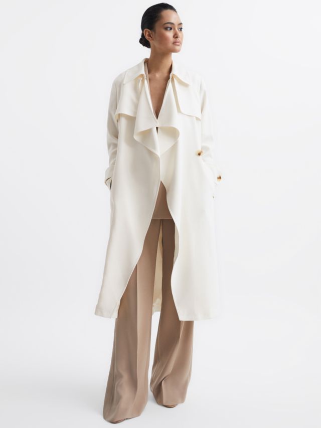 Women's white trench on sale coat