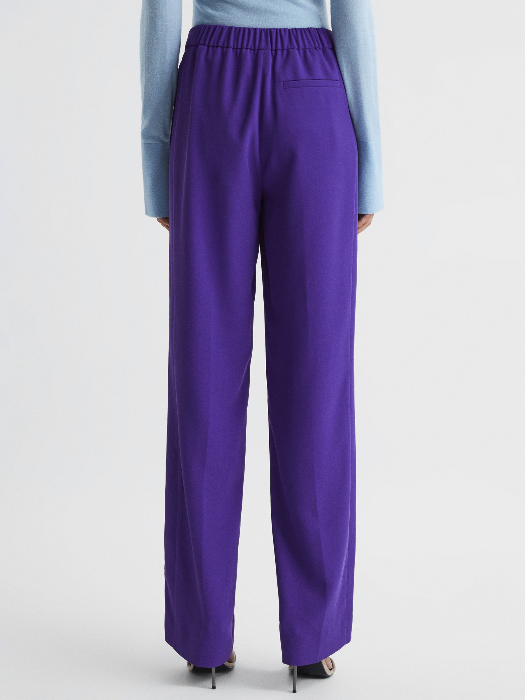 Reiss Aleah Pull On Trouser, Purple, 4R