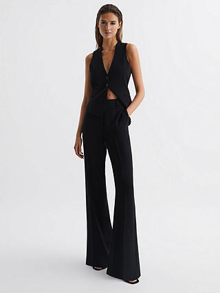 Reiss Margeaux Tailored Trousers, Black