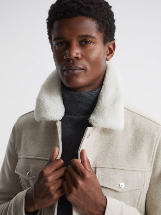 Bomber jacket outlet faux fur collar