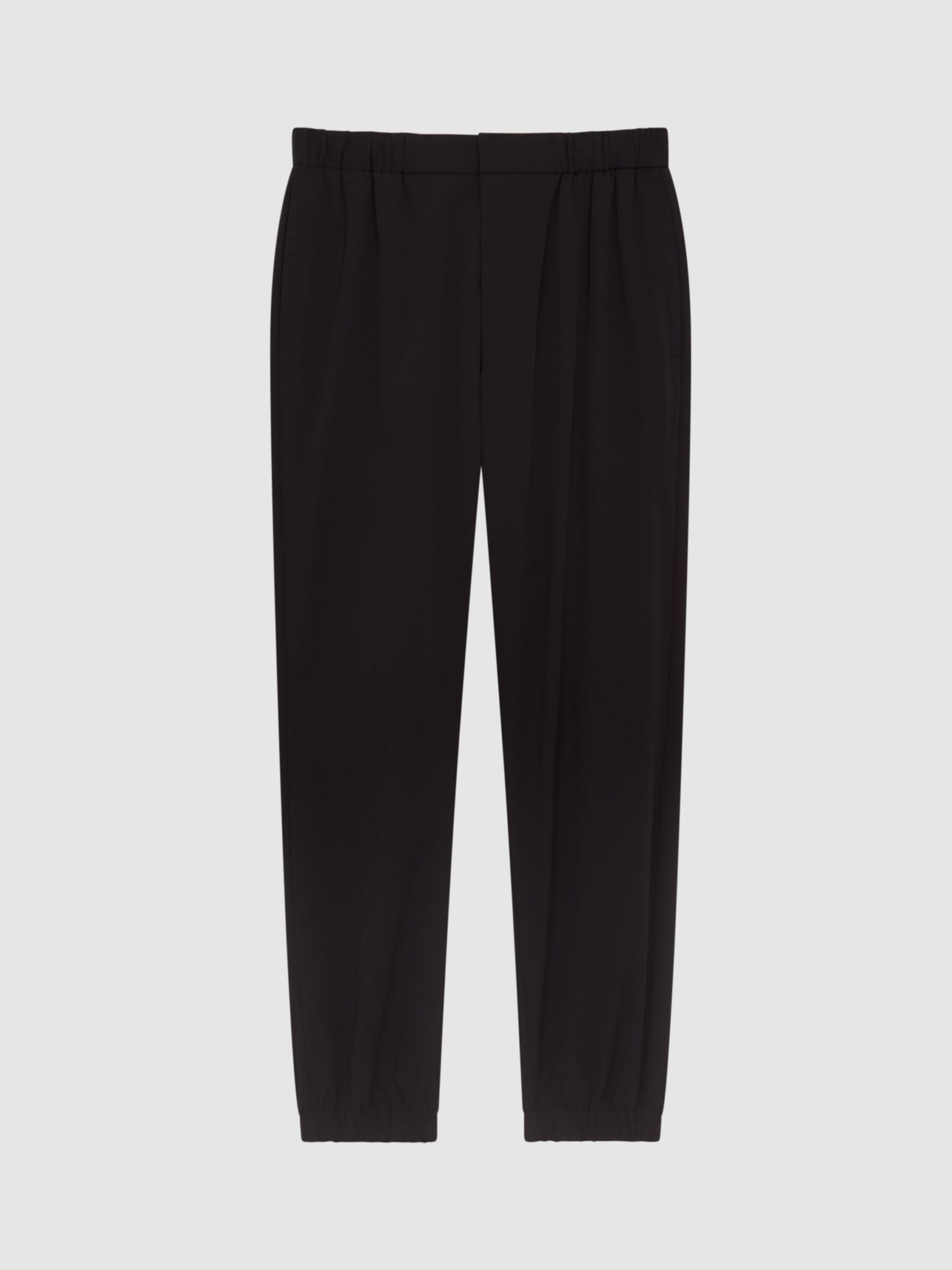 Reiss Lemar Technical Trousers, Black at John Lewis & Partners