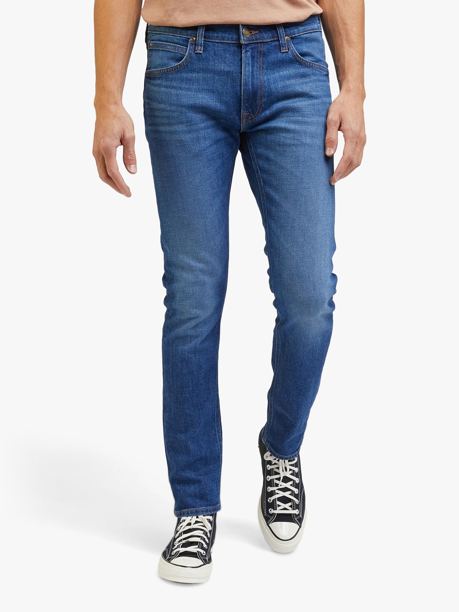 Lee Luke Stone Wash Slim Fit Jeans, Worn In, 30S