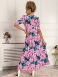 Jolie Moi Calais Half Sleeve Maxi Dress, Pink Multi