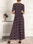 Jolie Moi Calais Half Sleeve Maxi Dress, Navy Floral