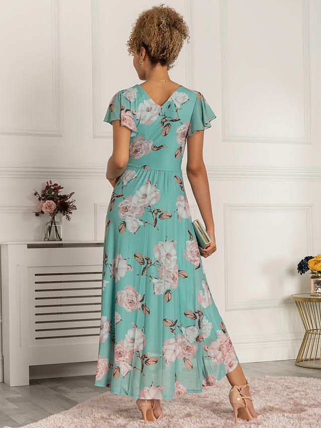Jolie Moi Piper Floral Print Maxi Dress, Green at John Lewis & Partners