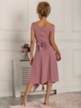 Jolie Moi Desiree Flared Ruffle Midi Dress, Mauve