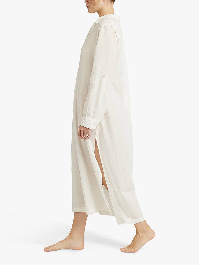 Nudea Organic Cotton Maxi Nightdress, White