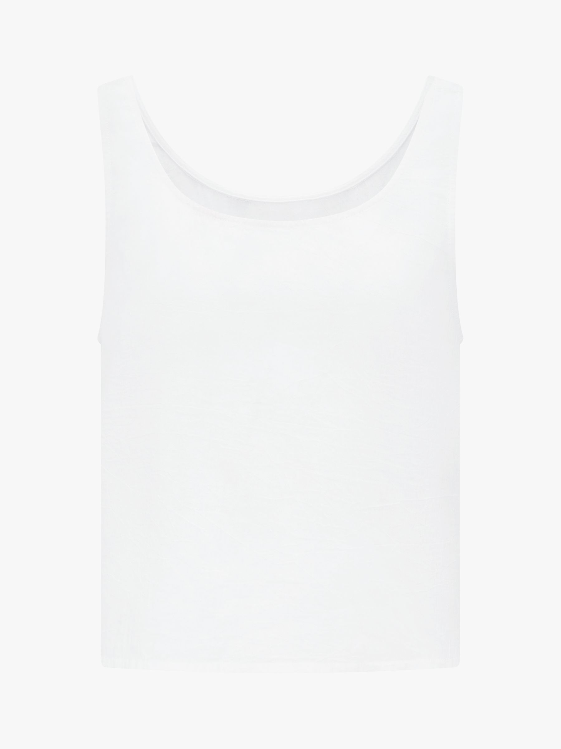 Buy Nudea Plain The Night Vest Scoop Neck Cami Pyjama Top, White Online at johnlewis.com