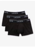 Lacoste Cotton Stretch Trunks, Pack of 3, Black