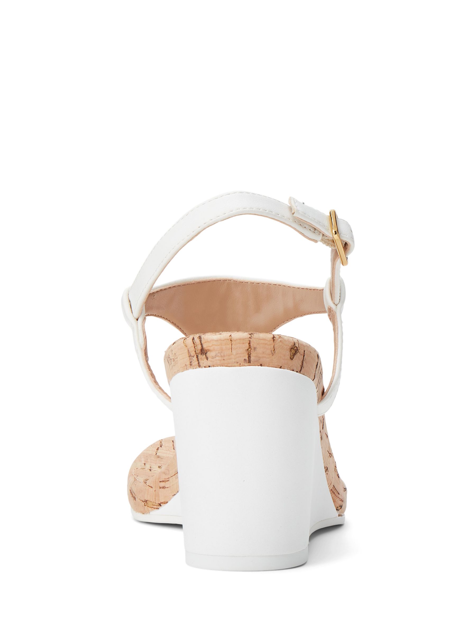 Lauren Ralph Lauren Jeannie Wedge Sandals, White at John Lewis & Partners