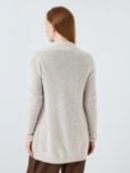 John Lewis Ultra Light Edge to Edge Cashmere Cardigan, Oatmeal