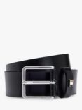 BOSS Flag Buckle Leather Belt