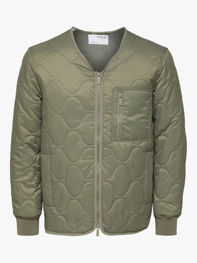 SELECTED HOMME SLHHANZO Quilted Jacket, Vetiver, S