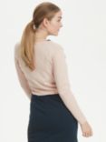 KAFFE Astrid Short Bolero Cardigan, Peach Whip