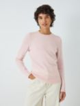 John Lewis Cashmere Crew Neck Jumper, Light Pink