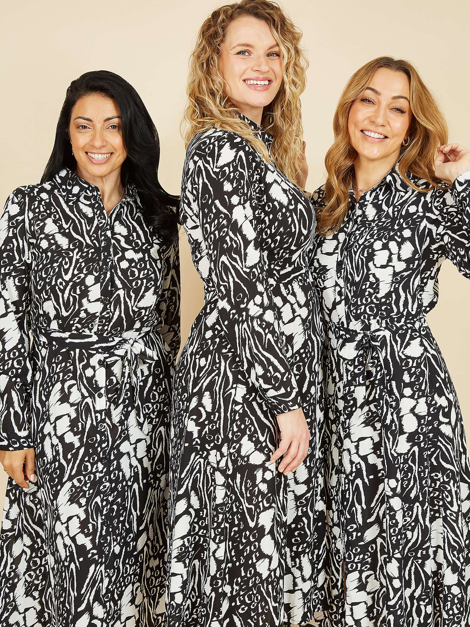 Buy Mela London Animal Print Long Sleeve Shirt Midi Dress Online at johnlewis.com
