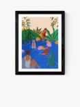 EAST END PRINTS Sifa Mustafa 'Wild Swimming' Framed Print