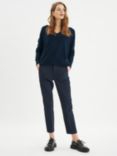 InWear Zella Cotton Blend Trousers, Marine Blue, Marine Blue