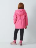 John Lewis Kids' Plain Hooded Rain Coat, Hot Pink