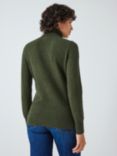 John Lewis Cashmere Roll Neck Jumper, Green