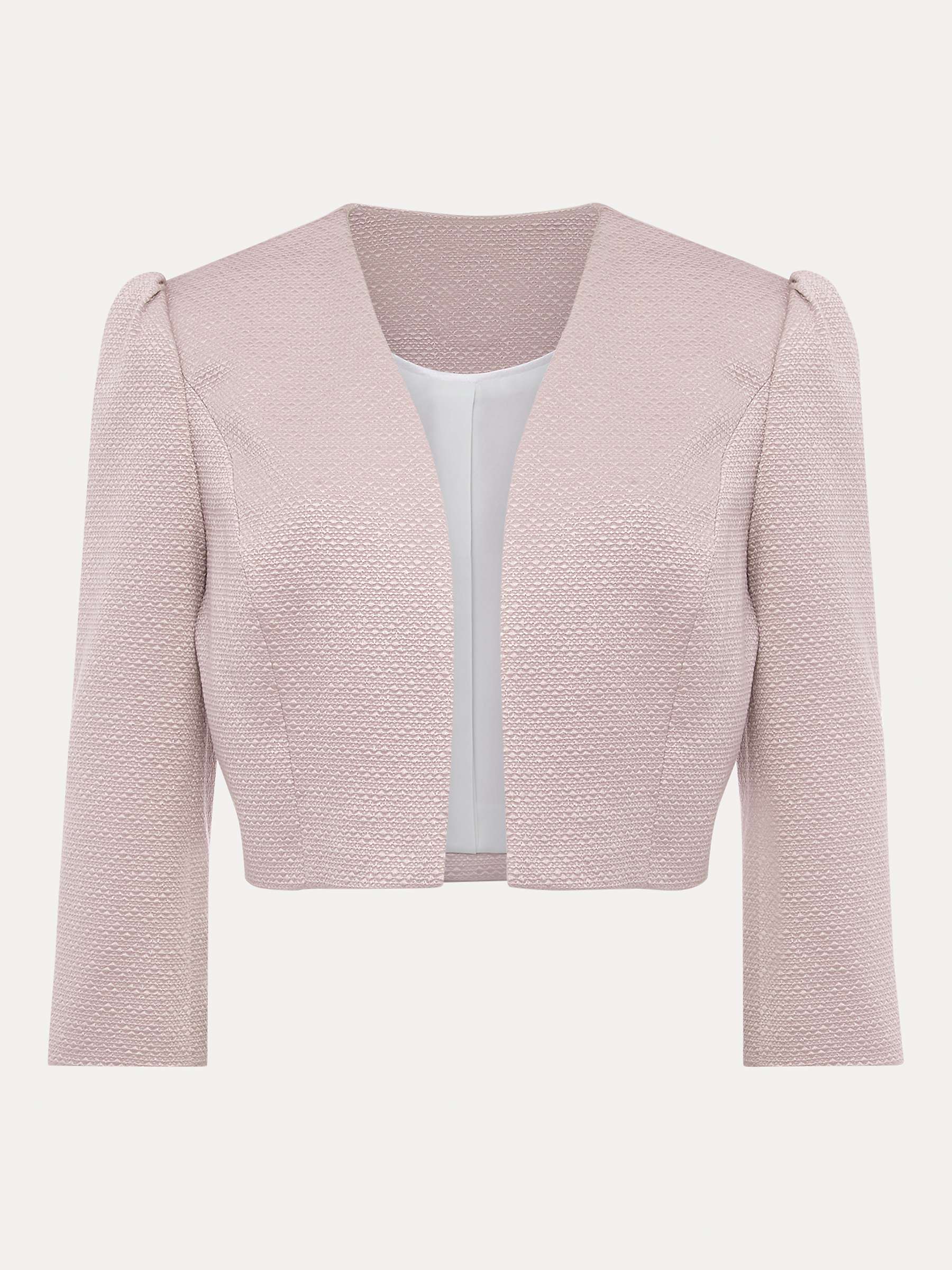 Buy Phase Eight Cecelia Textured Cropped Jacket, Latte Online at johnlewis.com