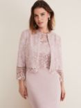 Phase Eight Isabella Lace Jacket, Antique Rose