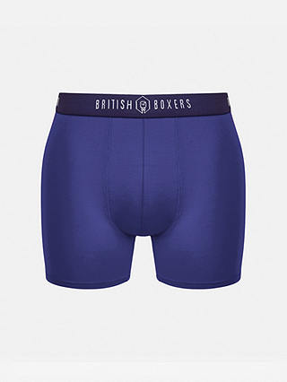 British Boxers Bamboo Trunks, Pack of 4, Blues