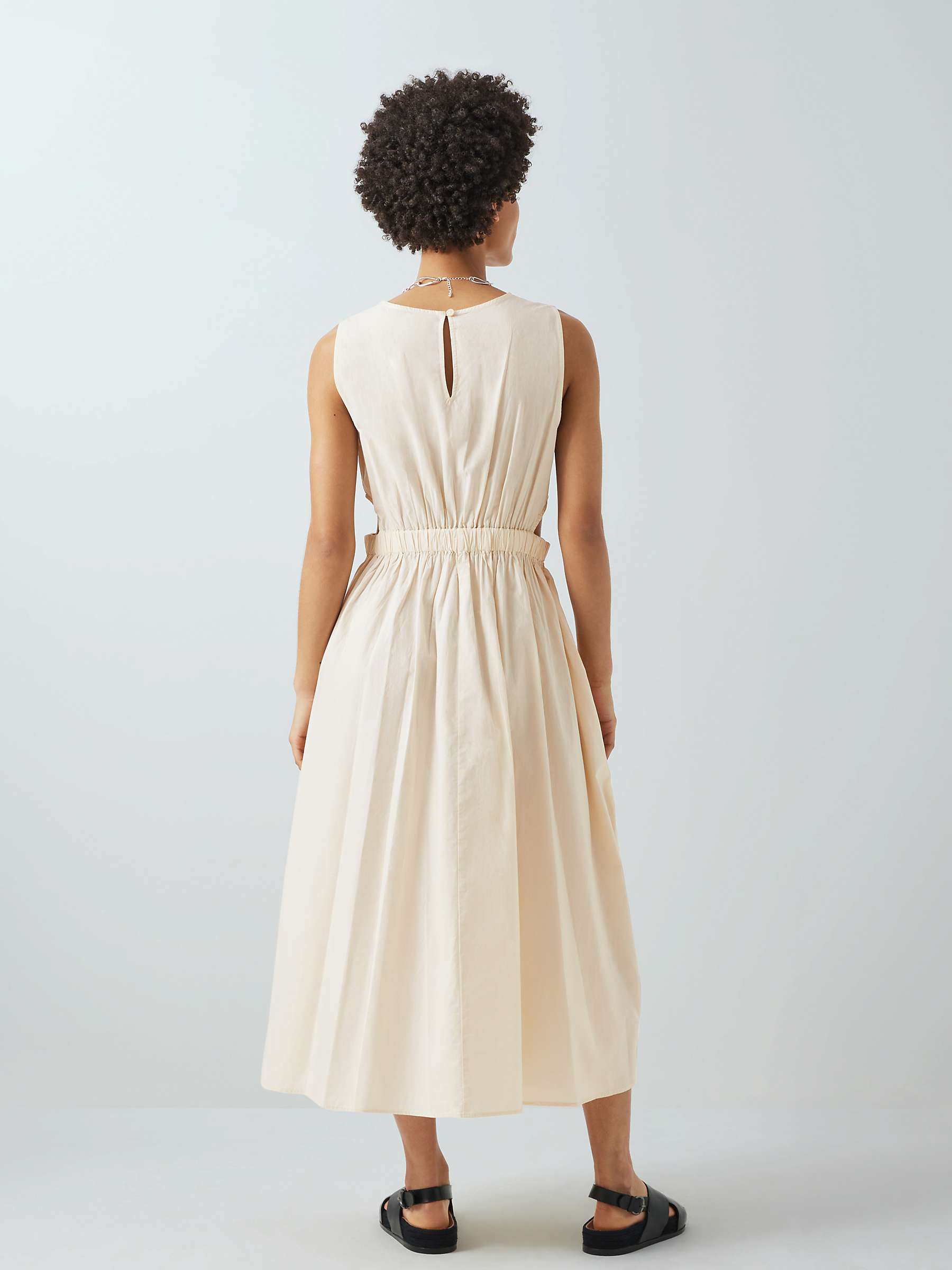 Buy John Lewis ANYDAY Plain Cut Out Cotton Poplin Dress Online at johnlewis.com