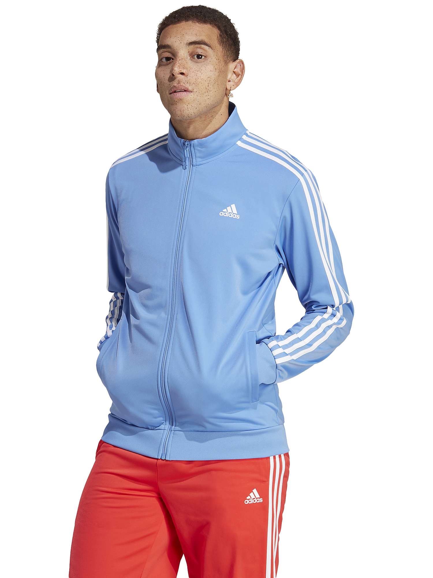 adidas Essentials Warm-Up 3-Stripes Track Top at John Lewis & Partners