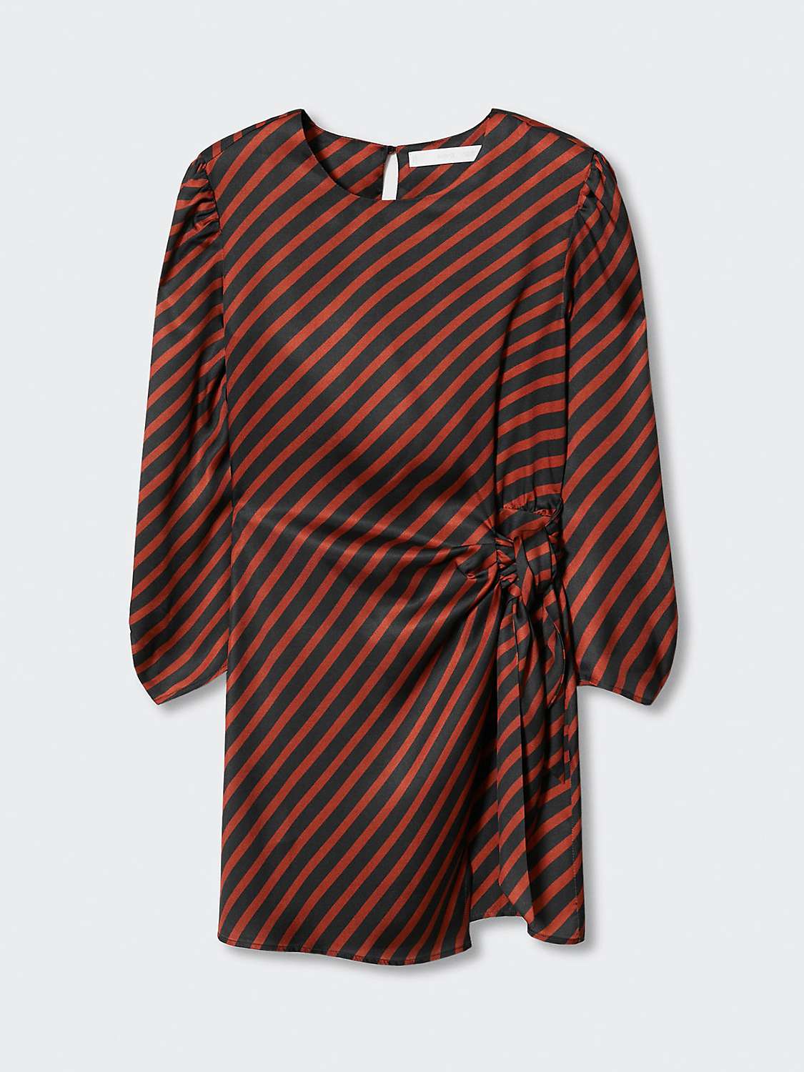 Buy Mango Stripe Tie Detail Mini Dress, Copper Online at johnlewis.com