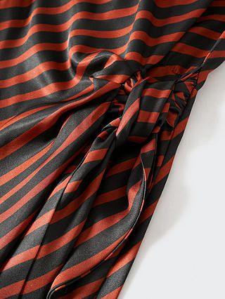 Mango Stripe Tie Detail Mini Dress, Copper