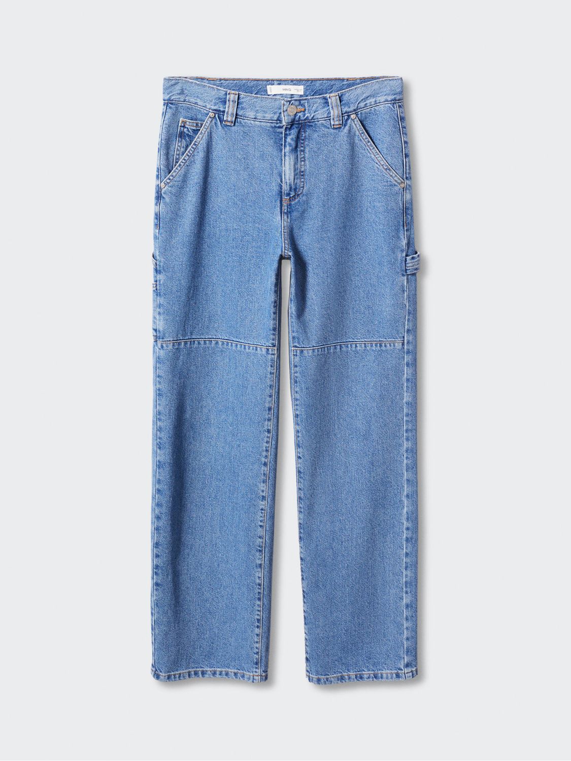 Mango Kyomi Cargo Jeans, Blue, 4